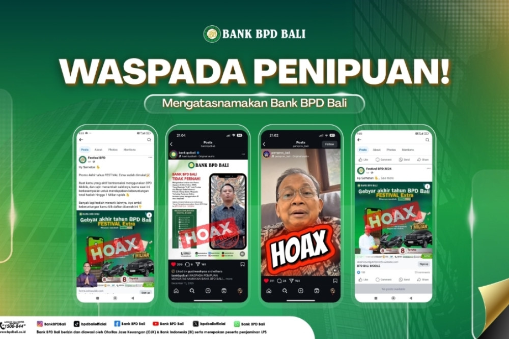 Bank BPD Bali Peringatkan Masyarakat Waspadai Penipuan Digital
