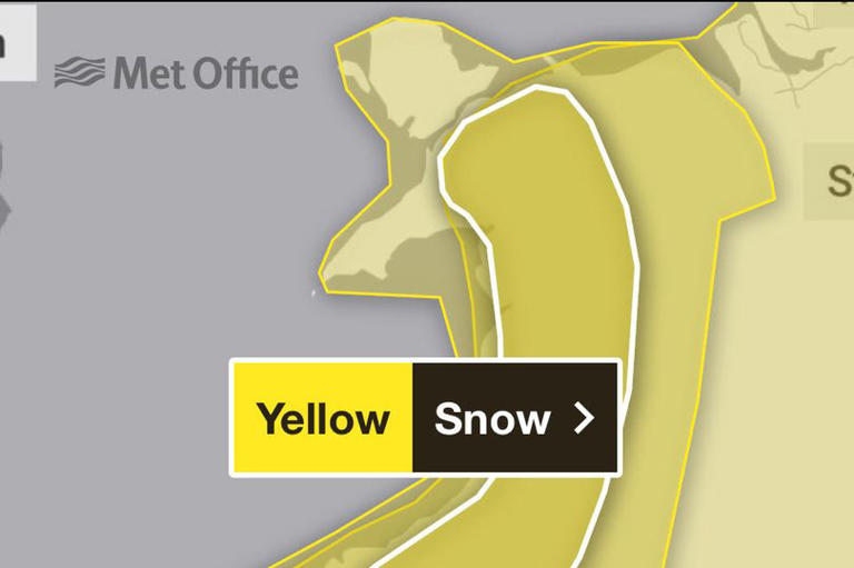 New Met Office heavy snow weather warning for Wales