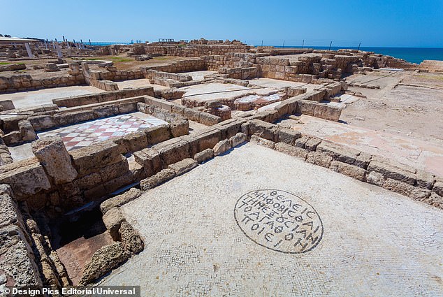 The Pilate Stone in the city of Caesarea Maritima (Pictured) helped prove that the man who judged Jesus was a real historical character