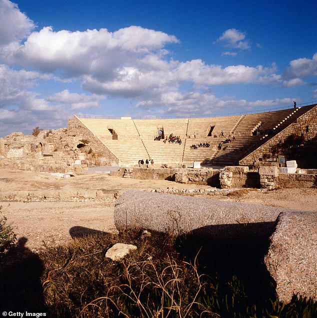 The theatre in Caesarea Maritima pictured in 1986