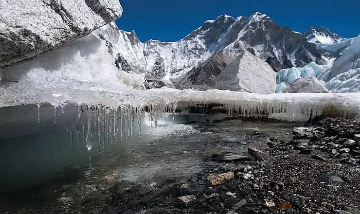 Which glacier is the source of the Brahmaputra River?