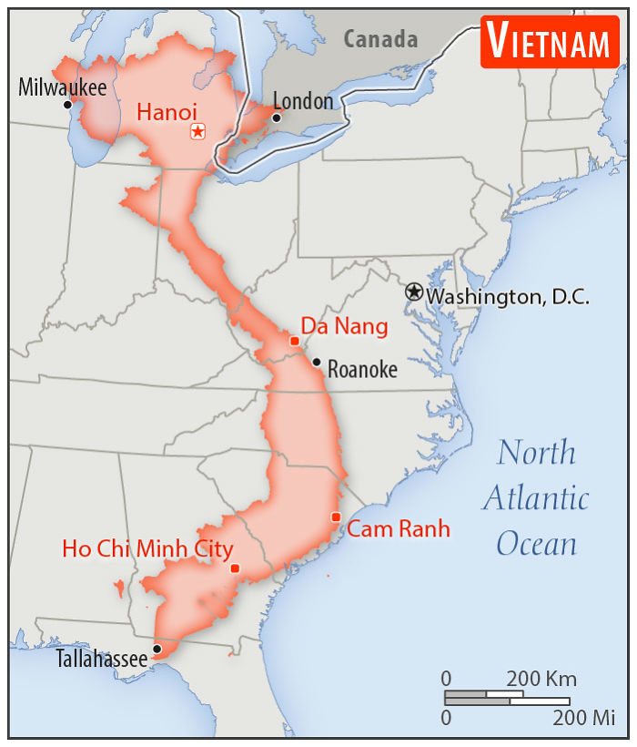 30 Countries Compared To The United States With A Real Scale Perspective
