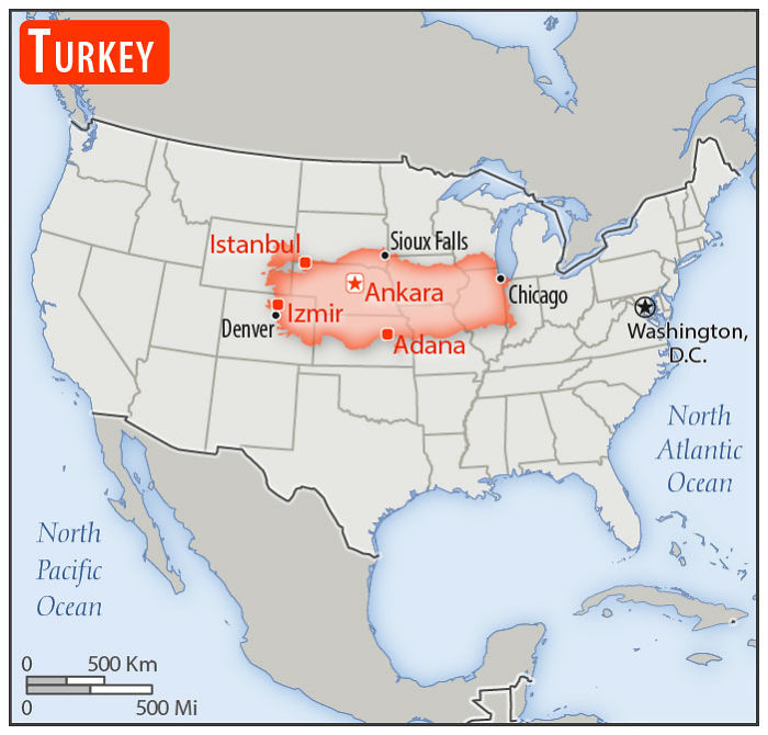 30 Countries Compared To The United States With A Real Scale Perspective