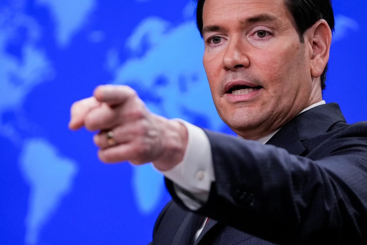 El secretario de Estado, Marco Rubio, habla durante una conferencia de prensa en el Departamento de Estado, el viernes 19 de diciembre de 2025, en Washington. | Crédito: AP