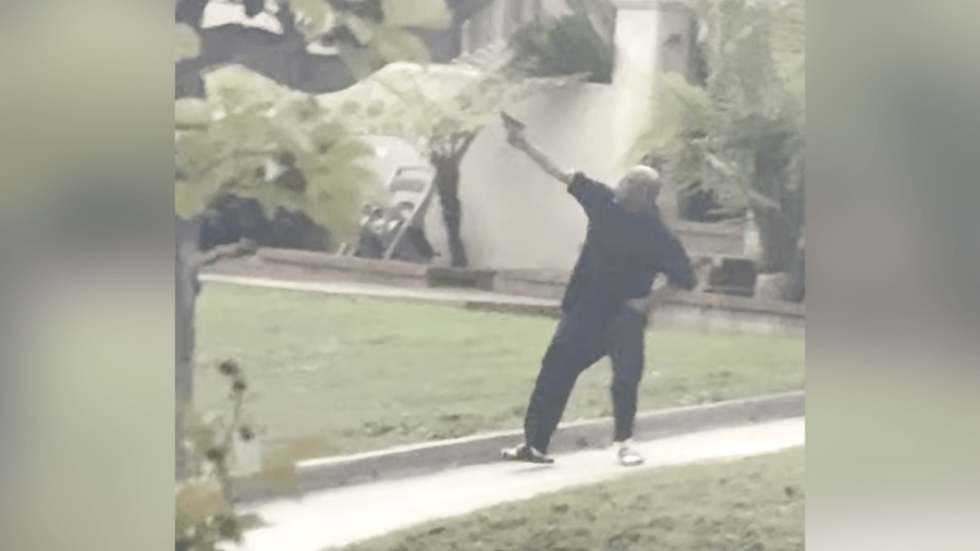 New footage shows suspect firing at Los Angeles Police Department helicopter<br>