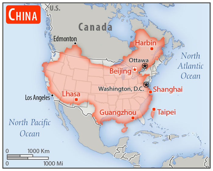30 Countries Compared To The United States With A Real Scale Perspective