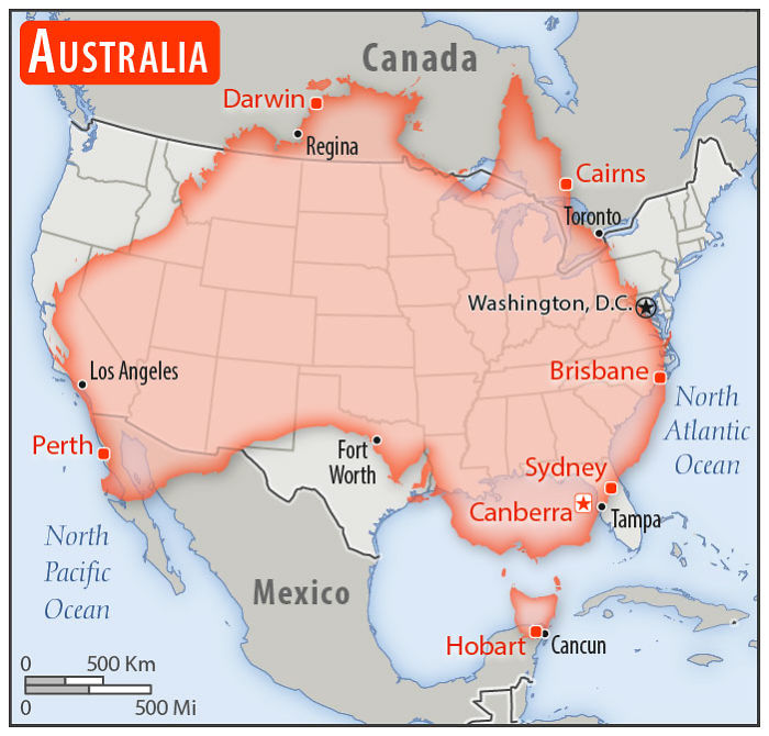 30 Countries Compared To The United States With A Real Scale Perspective