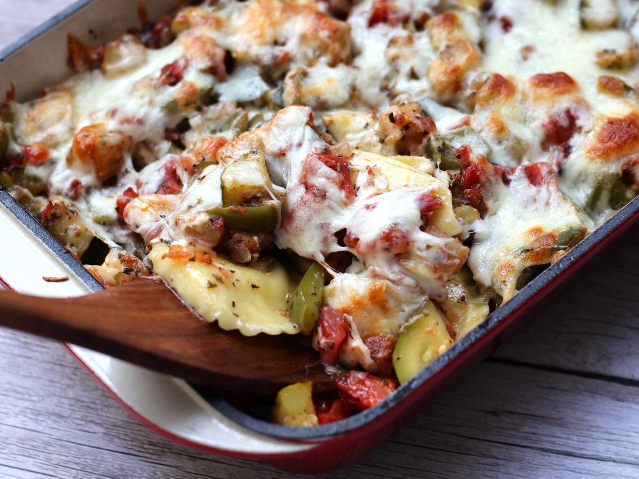 Ratatouille bake in casserole dish