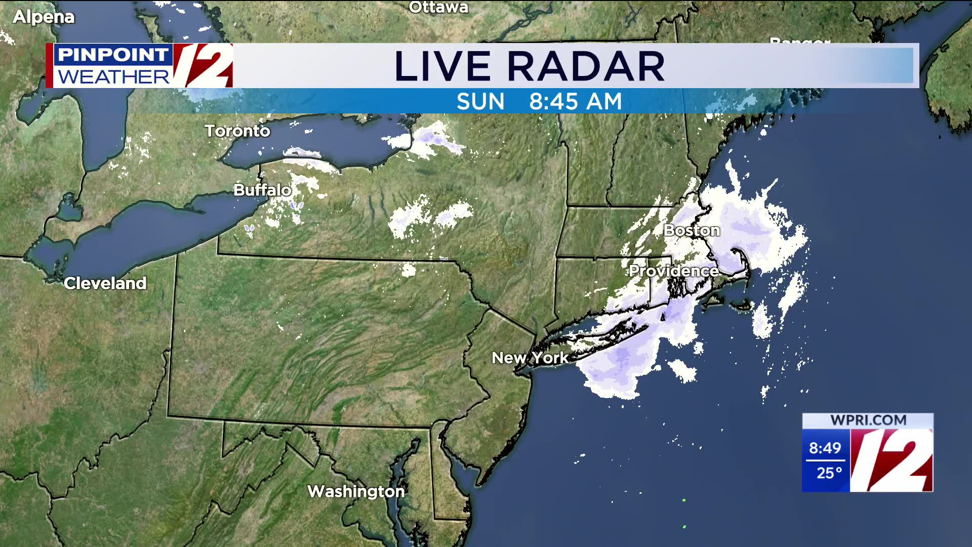 WPRI 12 weather forecast 1/4/26: Tracking light snow for Monday PM