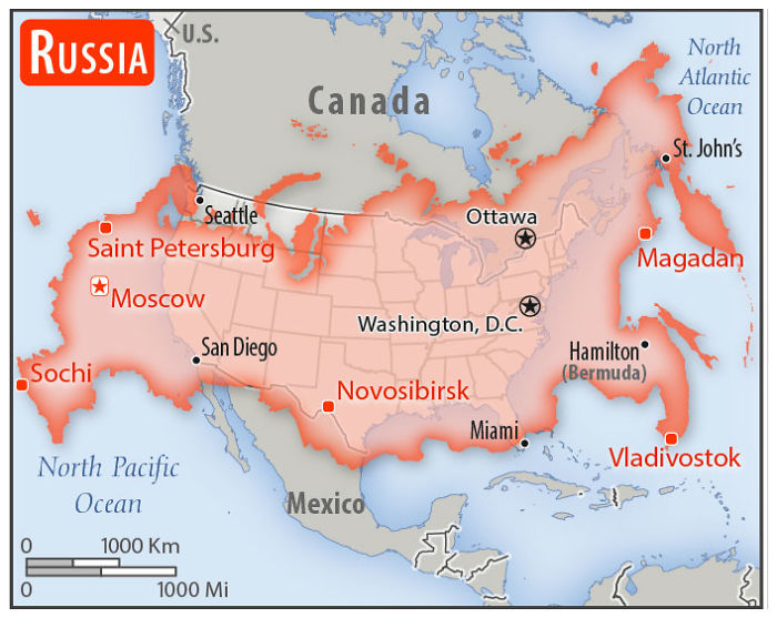 30 Countries Compared To The United States With A Real Scale Perspective