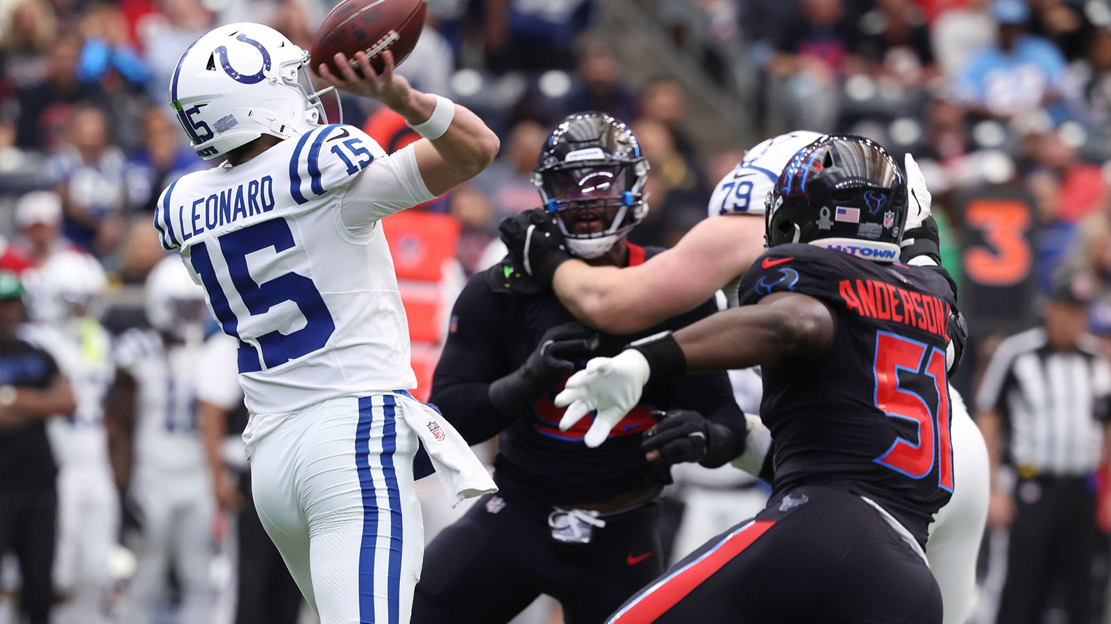 Colts QB Riley Leonard’s first career TD ball winds up in stands with ...