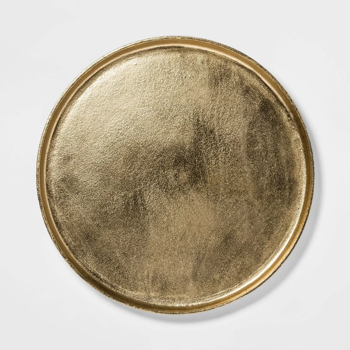 17.6u0026#34; Round Aluminum Tray Gold - Thresholdu0026#8482;