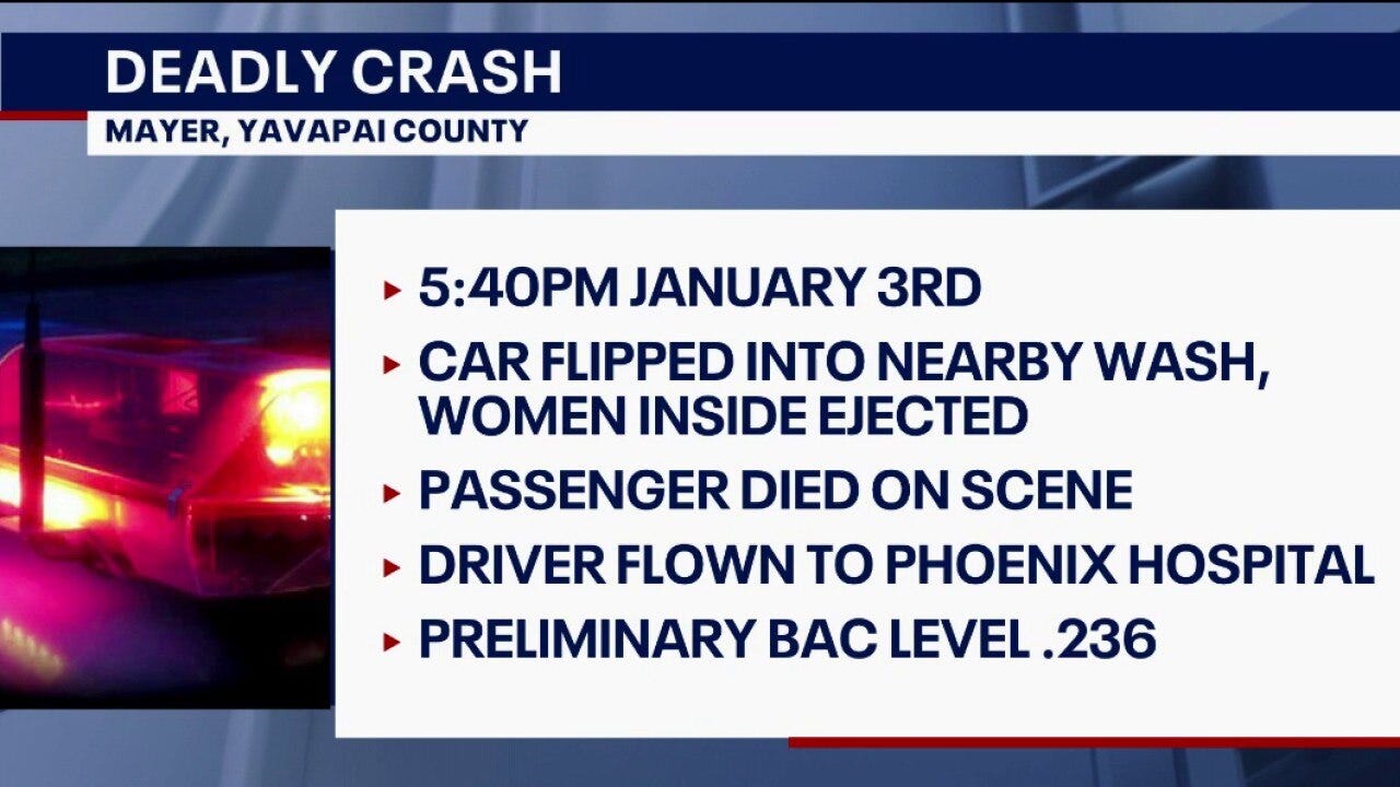 Alcohol believed to be factor in deadly Yavapai County rollover crash