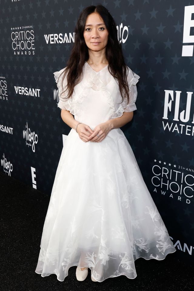 Kevin Mazur/Getty Chloé Zhao at the 2026 Critics Choice Awards on Jan. 4