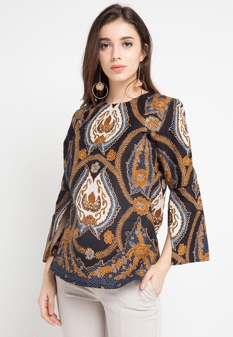 13 model baju batik untuk orang gemuk agar terlihat kurus, image size:762x1100