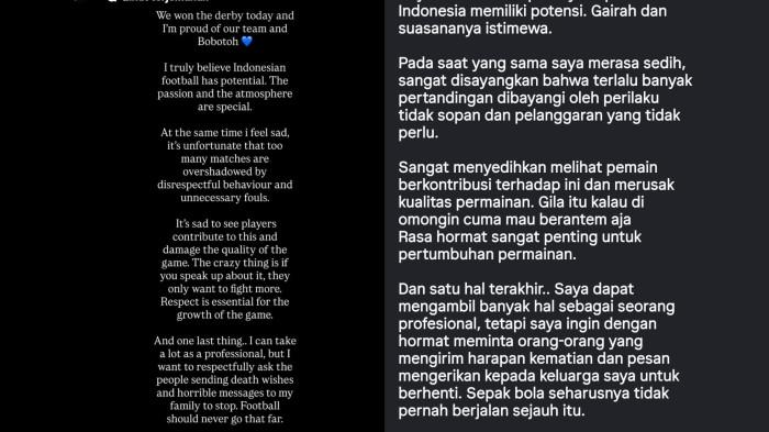 Bobotoh gaungkan tagar StandWithHaye imbas Thom Haye terima ancaman setelah laga Persib vs Persija