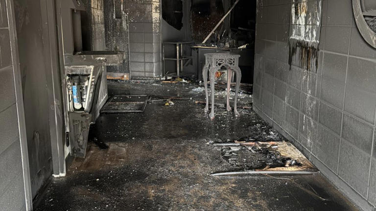 Several Torah scrolls were destroyed, according to the American Jewish Committee. - Beth Israel Congregation