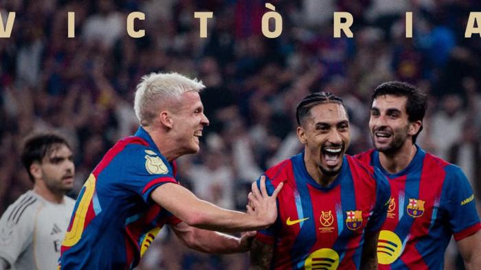 Kata Hansi Flick usai Barcelona kalahkan Madrid di final Piala Super Spanyol