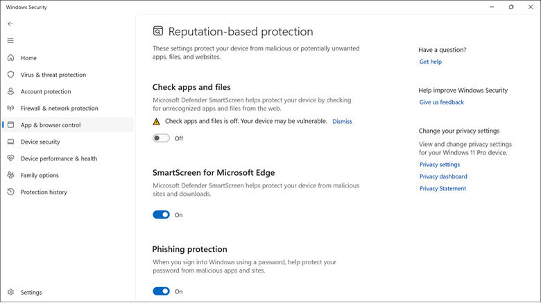 What is Microsoft Defender SmartScreen, and how can you disable it?