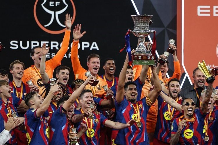 Juara Piala Super Spanyol, ini uang hadiah yang dikantongi Barcelona
