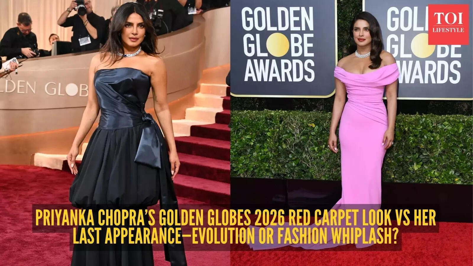 Priyanka Chopra’s Golden Globes 2026 look vs her 2020 moment: Did she ...