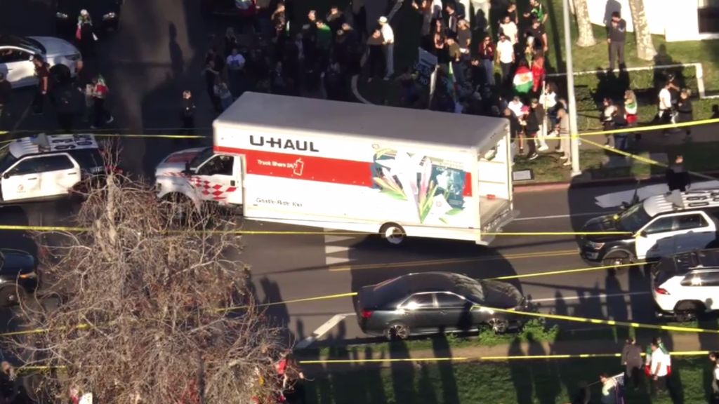 Man identified, arrested after allegedly driving moving truck into Los Angeles crowd at anti-Iranian regime rally<br><br>