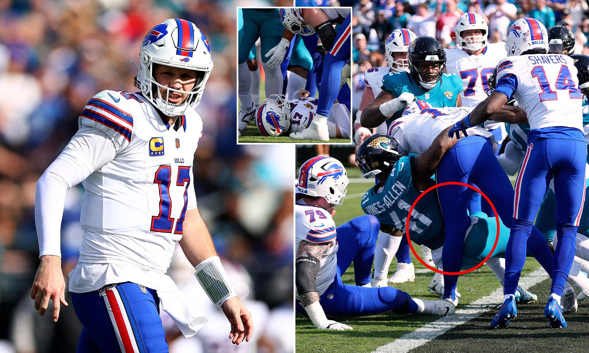 Josh Allen suffers worrying injury scare for Bills before leading game ...