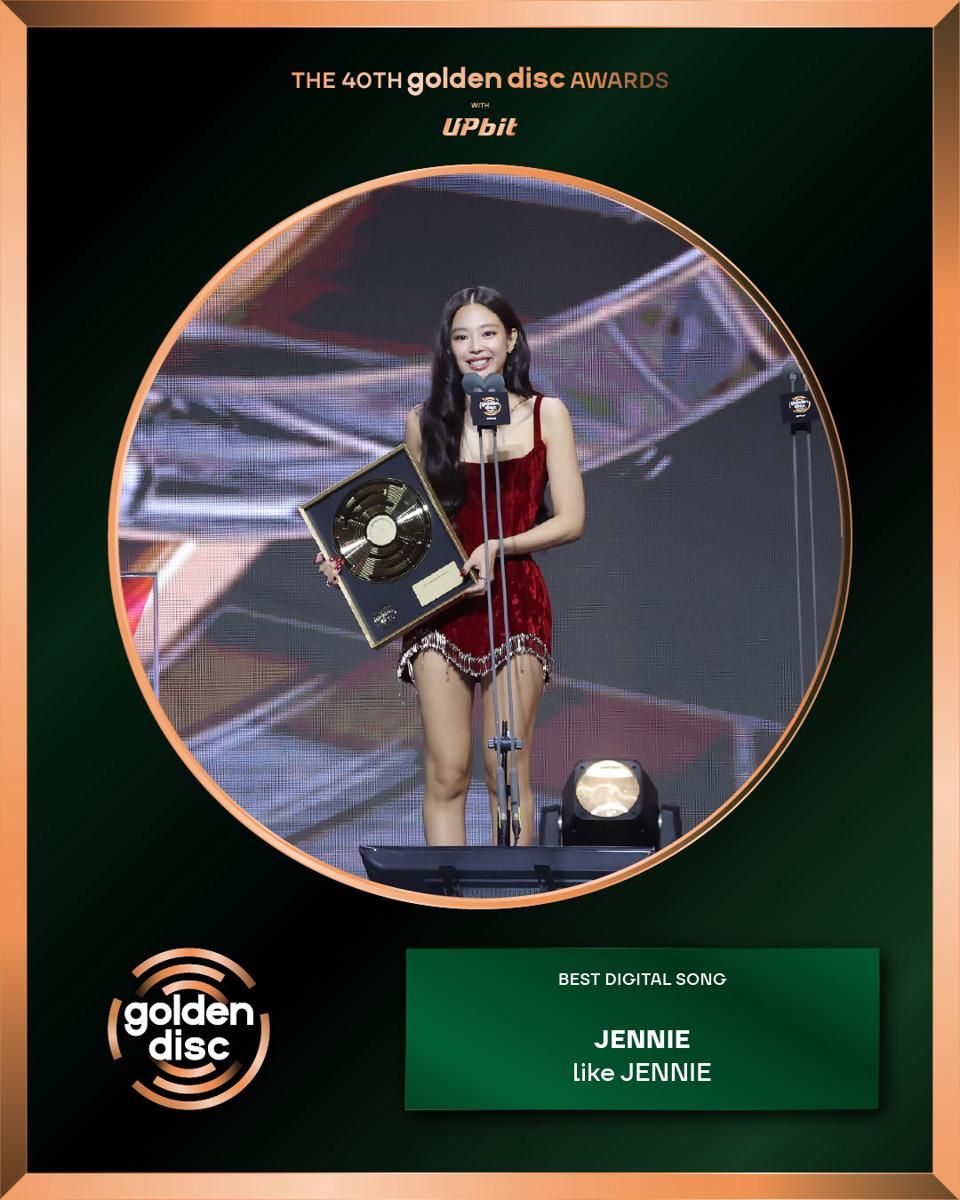 3 piala Jennie BLACKPINK di Golden Disc Awards 2026, menang Daesang!