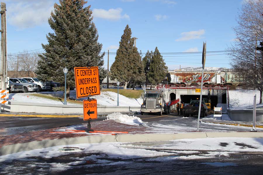 Center Street underpass closed, but downtown Pocatello still open for business<br>