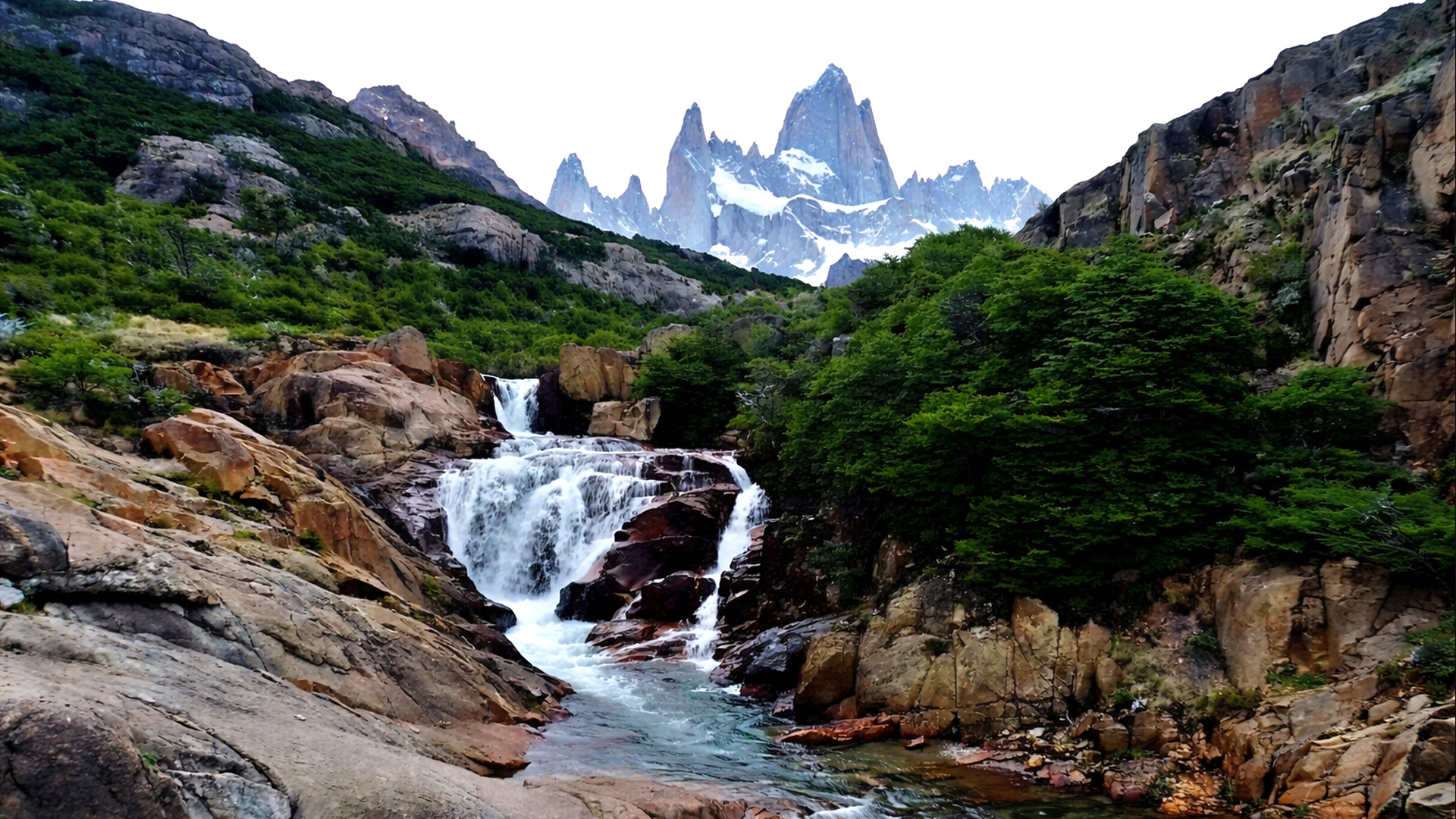 Mount Fitz Roy rising above Patagonia’s rugged landscape