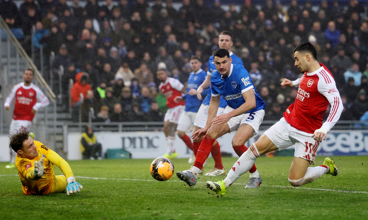 Kết quả Portsmouth vs Arsenal: Martinelli lập hattrick