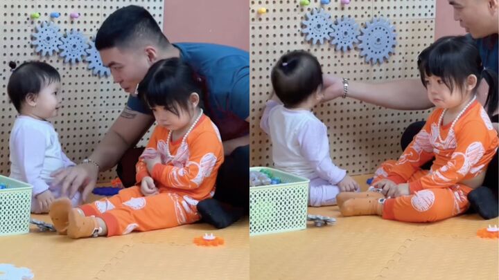 Xem clip con gái 3 tuổi dỗi bố, dân mạng cảm thán: Đàn ông tuổi nào cũng khổ