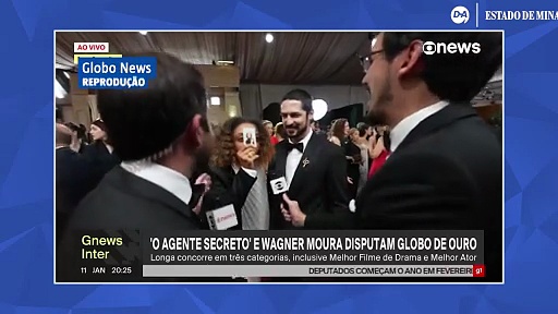 Elenco de O Agente Secreto leva 'santinho da sorte' de Fernanda Torres para o Globo de Ouro