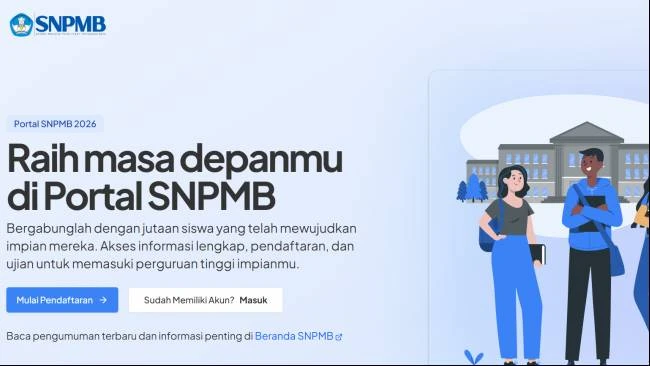 Cara registrasi akun siswa di portal SNPMB 2026, dibuka mulai 12 Januari