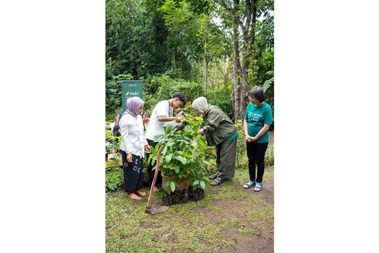 Dukung reforestasi dan ekonomi lokal Garut, SMBC Indonesia tanam 1.971 pohon