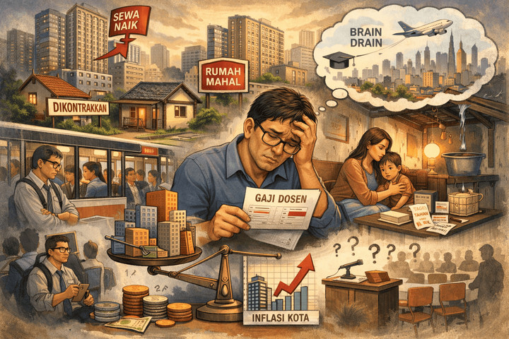 Ketidaksesuaian sistem penggajian dosen dengan inflasi hunian perkotaan