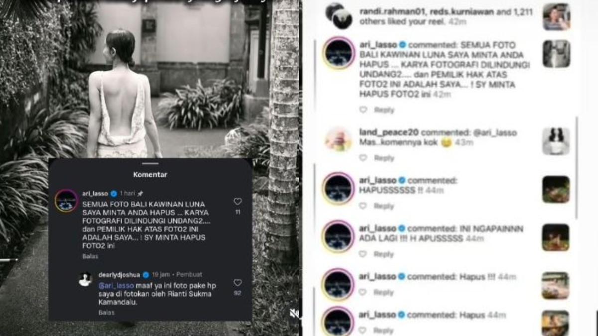 Ari Lasso minta Dearly Djoshua kembalikan hadiah dan hapus foto, termasuk nikahan Luna Maya di Bali