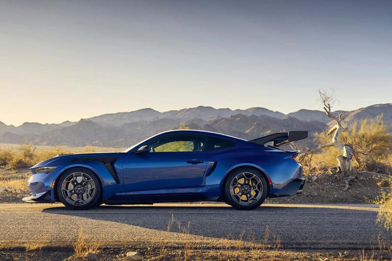 Dream desert drive: Flat out in the savage 815bhp Ford Mustang GTD