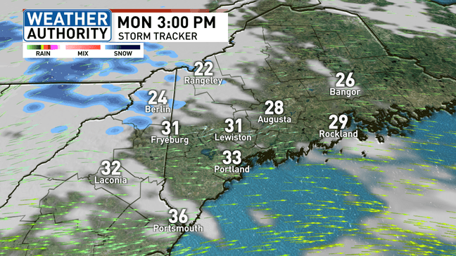Windy start to the week in Maine; more snow and rain showers ahead ...