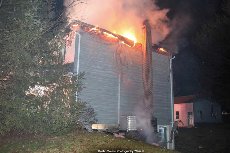 Crews battle house fire for several hours in Dauphin County