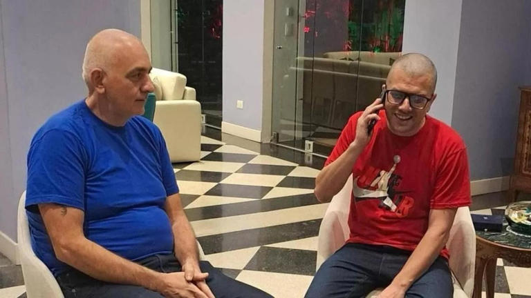 Alberto Trentini e Mario Burlò liberi (Ansa).