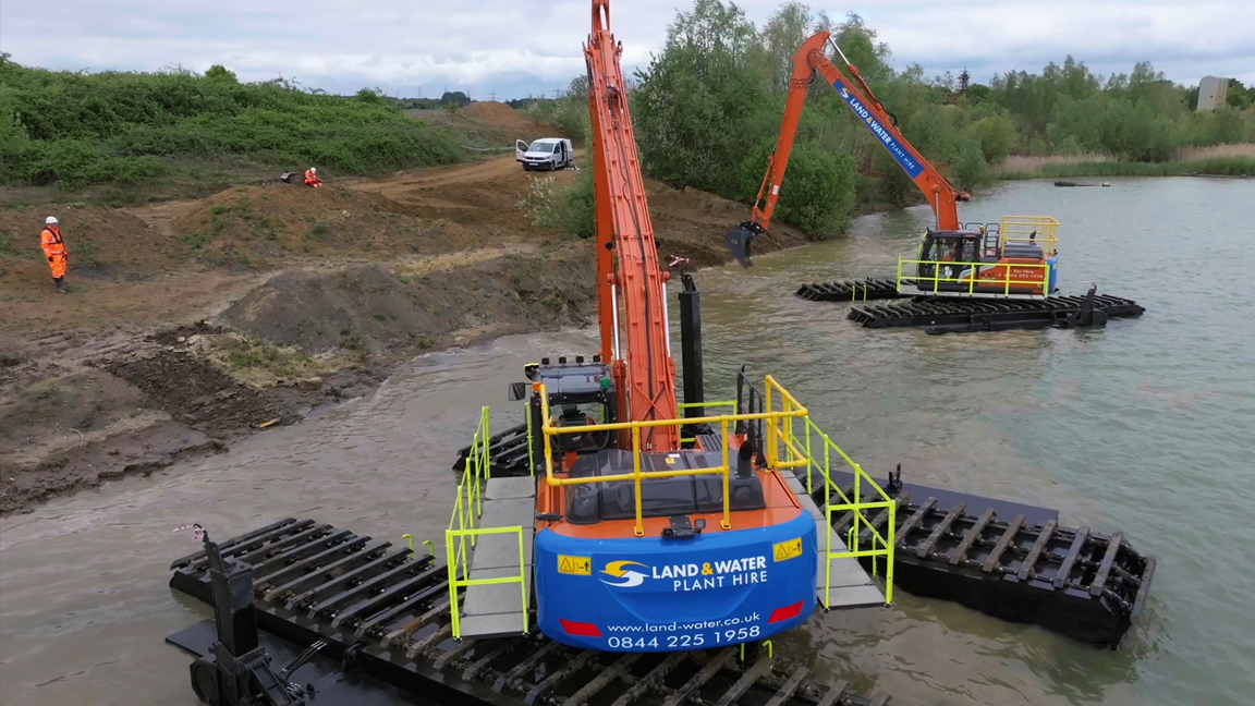 New excavators that can work in water too