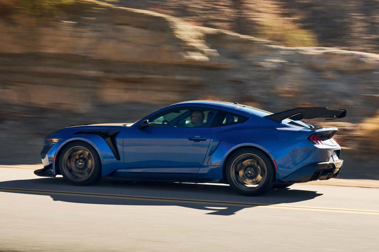 Dream desert drive: Flat out in the savage 815bhp Ford Mustang GTD