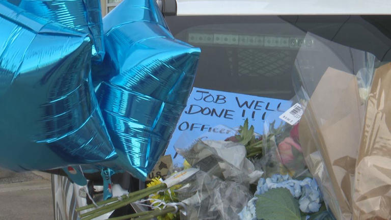 Memorial grows for Central Texas police officer killed in the line of duty