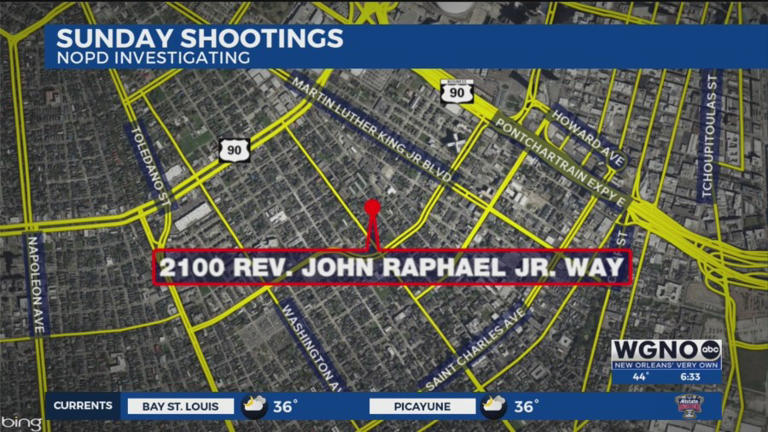 Three wounded in separate shootings across New Orleans Sunday