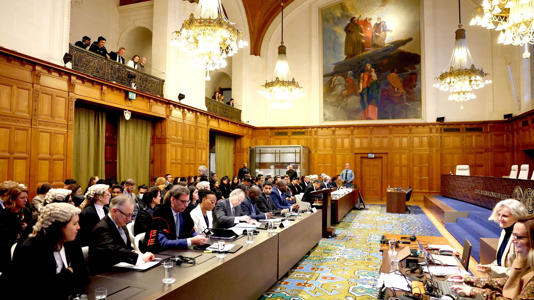The International Court of Justice (ICJ) starts hearings in a landmark case brought by Gambia, accusing Myanmar of committing genocide. Pic: Reuters