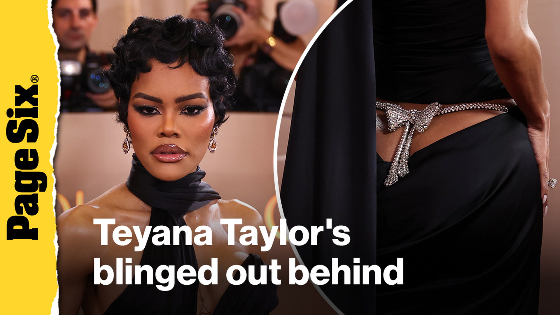 Teyana Taylor blings out her behind on the Golden Globes 2026 red carpet