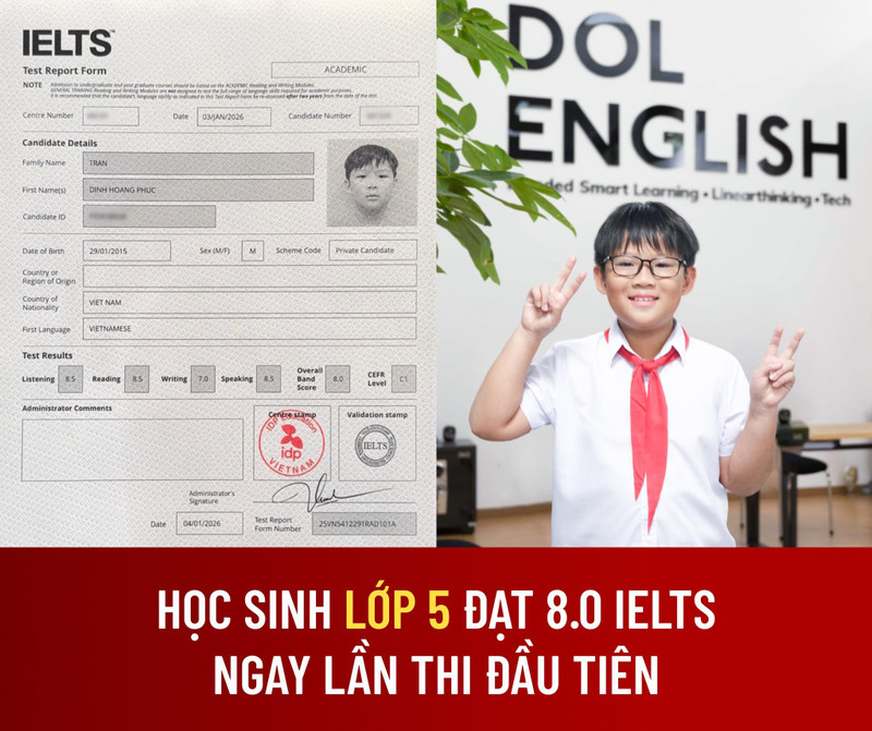 Phương pháp Linearthinking giúp học sinh 10 tuổi đạt 8.0 IELTS