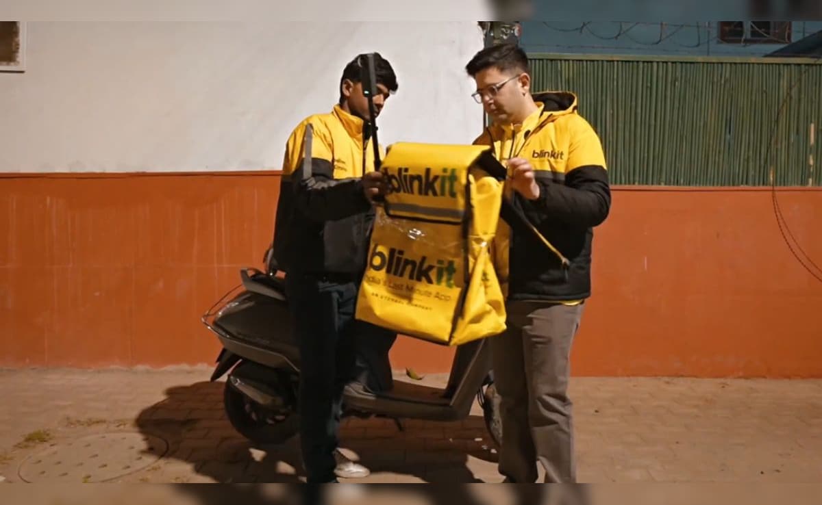 Raghav Chadha turns Blinkit rider amid row over gig workers' demands