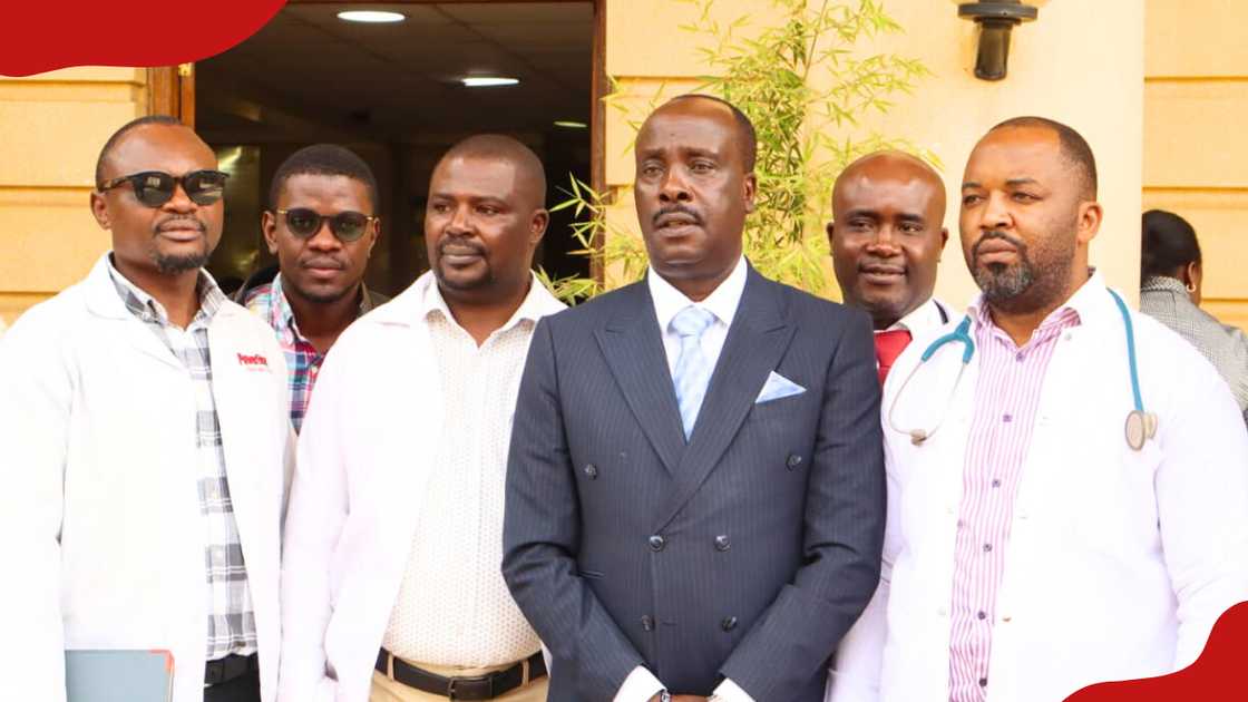 Congolese doctors, through their lawyer Danstan Omari, have sued Health CS Aden Duale. Photo: Danstan Omari. Source: UGC